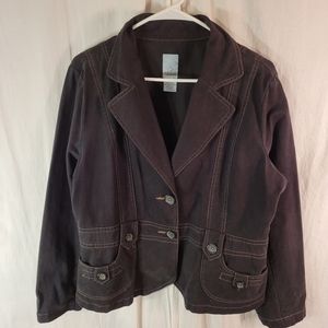 Bb's closet womens jacket rn67365 style2323 size2x in black